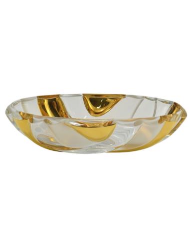 Salaterka kryształ Bohemia Bomboo Gold 38cm