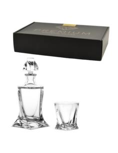 Karafka +6 szklanek whisky Bohemia Quadro Premium