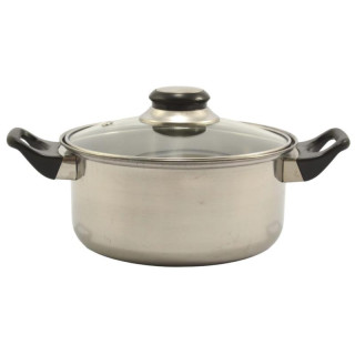 Garnek 18cm nierdzewny z pokrywką