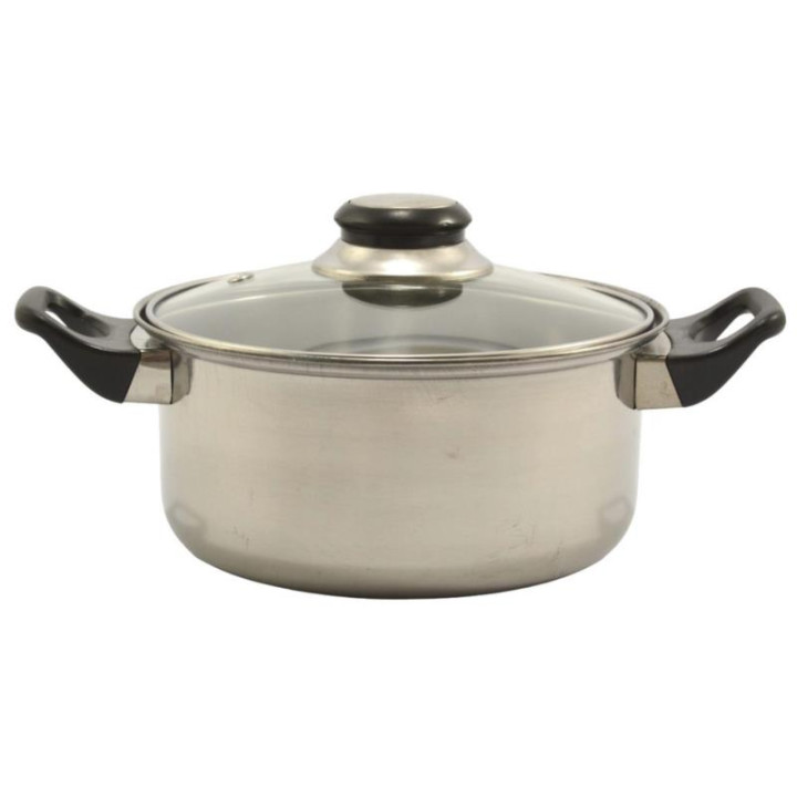 Garnek 18cm nierdzewny z pokrywką