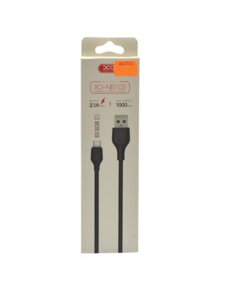 Kabel microUSB 2.1A 1M XO NB103