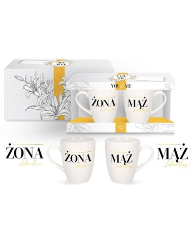 Kubki 2 sztuki 300ml ceramiczne Idealny Mąż / Idealna Żona