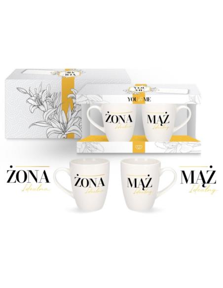 Kubki 2 sztuki 300ml ceramiczne Idealny Mąż / Idealna Żona