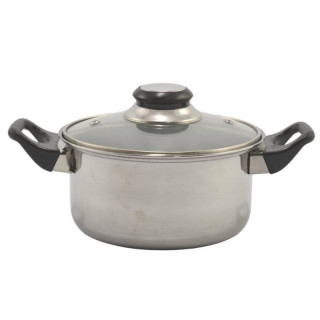 Garnek 16cm nierdzewny z pokrywką
