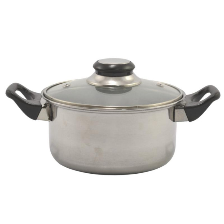 Garnek 16cm nierdzewny z pokrywką
