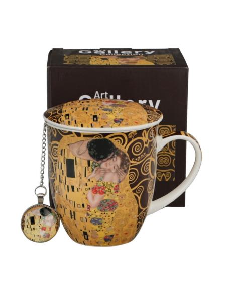 Kubek z zaparzaczem 400ml The Kiss Brown