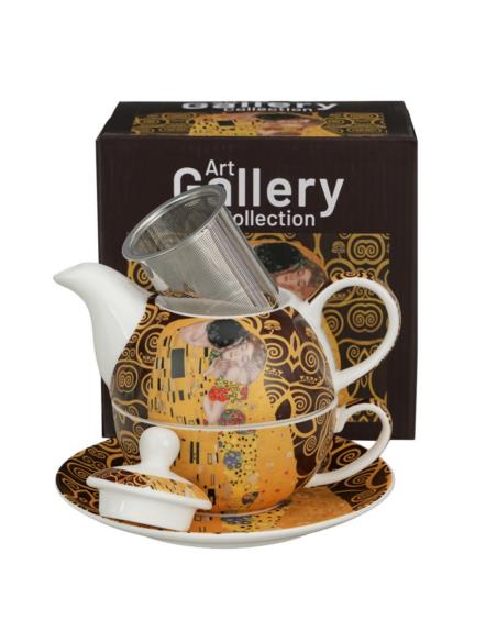 Dzbanek z filiżanką The Kiss Brown 350+240ml