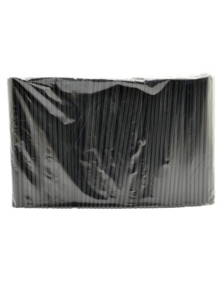 Słomki do napojów 250szt 8x240mm czarne PP