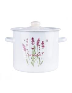 Garnek emalia 24cm 7L z/p Lawenda