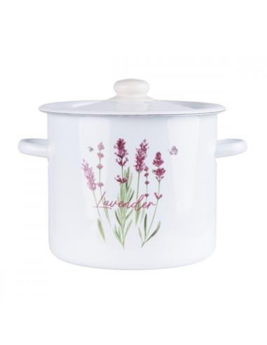 Garnek emalia 24cm 7L z/p Lawenda