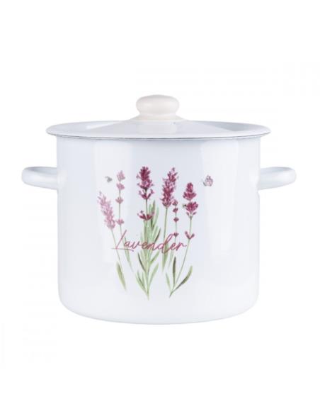 Garnek emalia 24cm 7L z/p Lawenda
