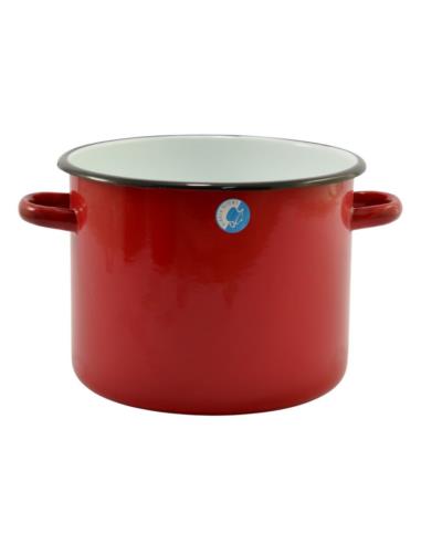 Garnek emalia 22cm 5,5L czerwony