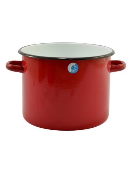 Garnek emalia 22cm 5,5L czerwony