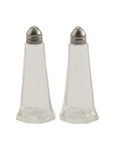 Przyprawniki  2 sztuki szklane sól/pieprz 40ml  0115