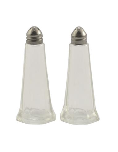 Przyprawniki  2 sztuki szklane sól/pieprz 40ml  0115