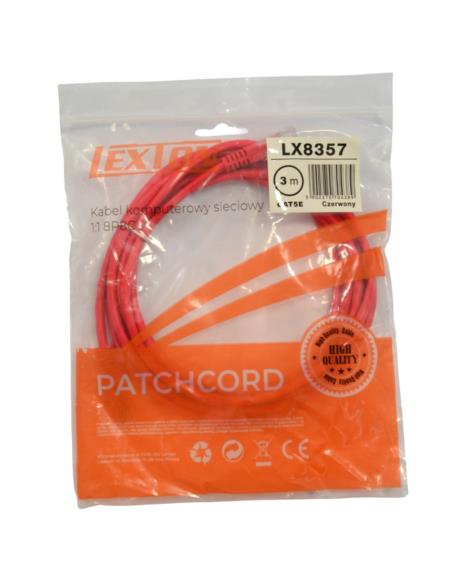 Patchcord 3m LX8357 red