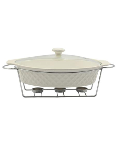 Brytfanna ceramiczna z podgrzewaczem 2,2L