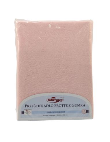 Prześcieradło Frotte 200x220cm blady róż