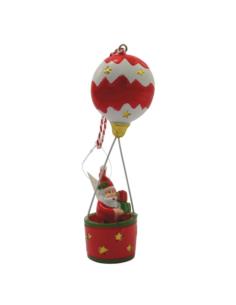 Figurka mikołaj w balonie h:14cm zawieszka car1194