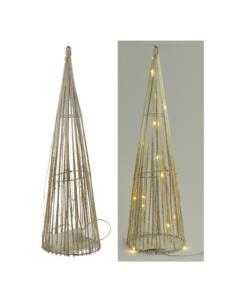 Ozdoba bożonarodzeniowa Stożek LED 40cm złoty