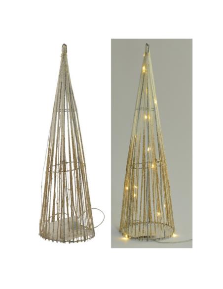 Ozdoba bożonarodzeniowa Stożek LED 40cm złoty