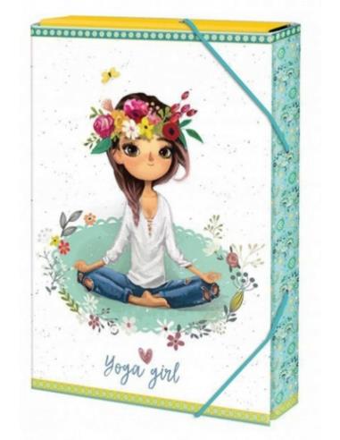 Teczka A4 4cm Yoga girl 258444