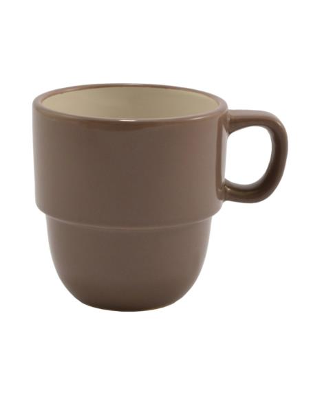 Kubek ceramiczny 350ml Taupe sztaplowany