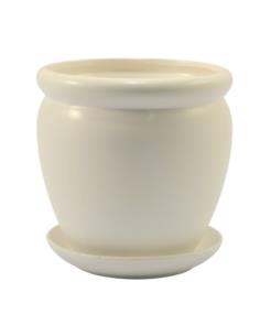 Doniczka ceramiczna z podstawką Hera 21 mix