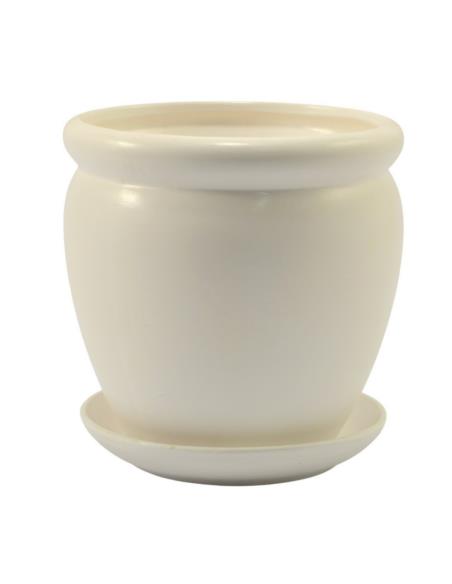 Doniczka ceramiczna z podstawką Hera 21 mix
