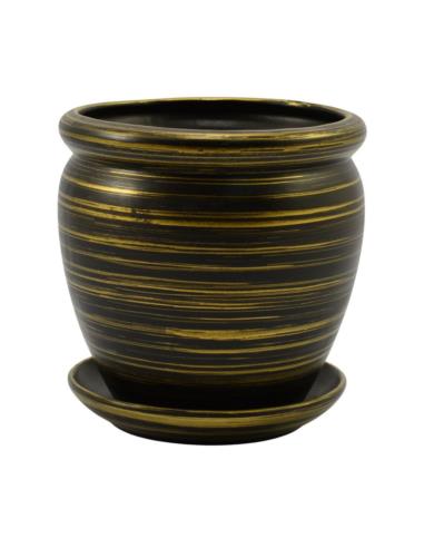 Doniczka ceramiczna z podstawką Hera 21 mix