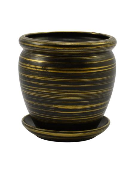Doniczka ceramiczna z podstawką Hera 21 mix