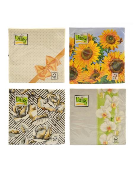 Serwetki 33x33/20szt Daisy mix