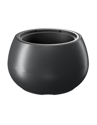 Doniczka Heos kula 37cm h:23cm z wkładem antracyt DBHEK