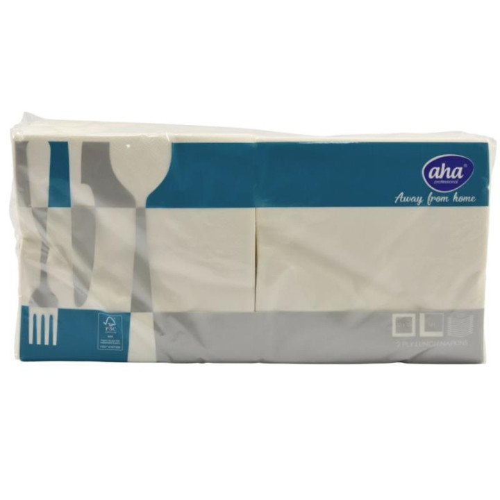 Serwetki 33x33/250szt 2w białe AHA
