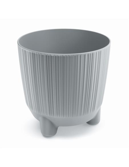 Doniczka Ryfo N 14,5cm jasny szary na nóżkach DRF150N