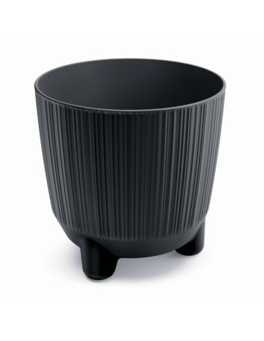 Doniczka Ryfo N 14,5cm antracyt na nóżkach DRF150N