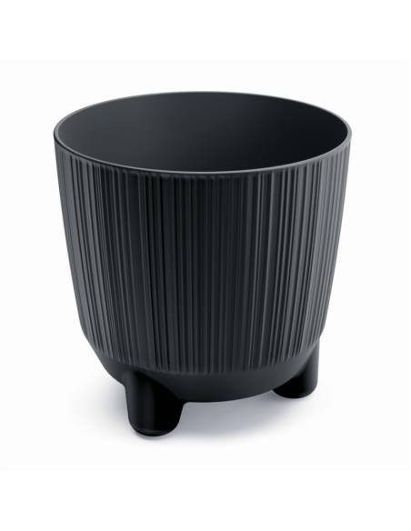 Doniczka Ryfo N 14,5cm antracyt na nóżkach DRF150N