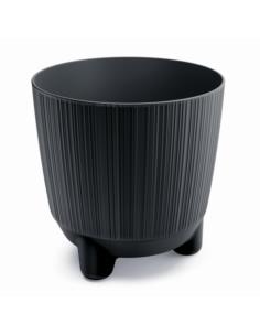 Doniczka Ryfo N 17cm antracyt na nóżkach DRF170N
