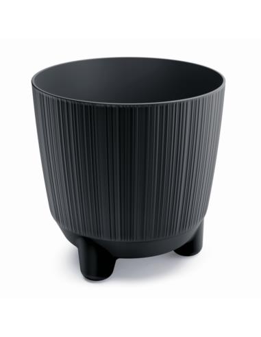Doniczka Ryfo N 17cm antracyt na nóżkach DRF170N