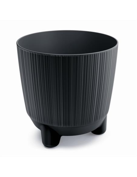 Doniczka Ryfo N 17cm antracyt na nóżkach DRF170N