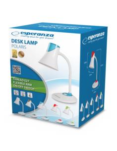 Lampka biurkowa Esperanza Polaris biało/czarna ELD111K