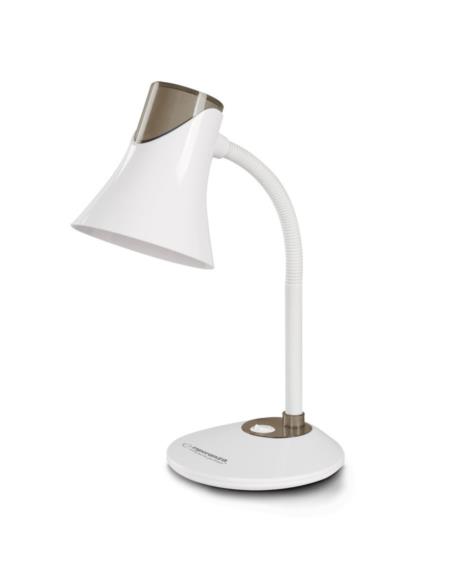 Lampka biurkowa Esperanza Polaris biało/czarna ELD111K