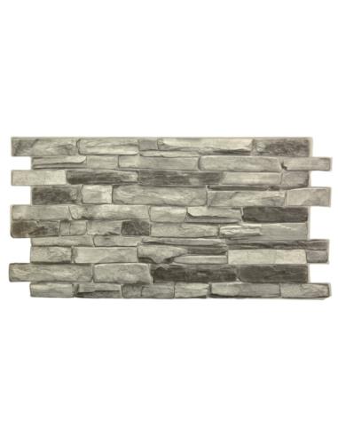 Panel PVC 98x49,8cm kamień łupek srebrny