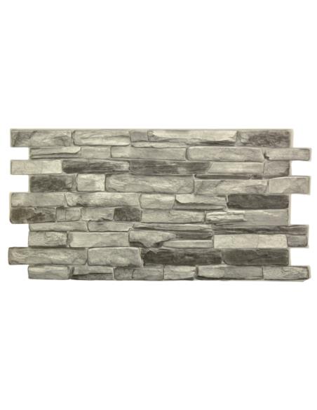 Panel PVC 98x49,8cm kamień łupek srebrny