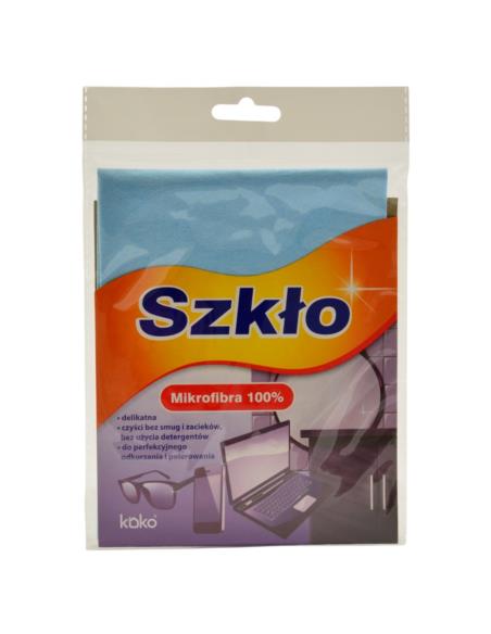 Ściereczka mikrofibra 30x40cm do szkła 9645