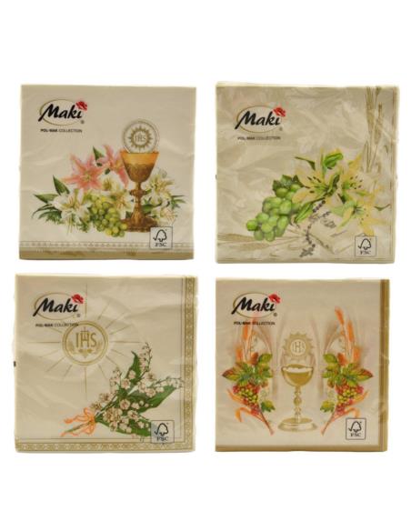 Serwetki 33x33/20szt Lunch Komunia mix