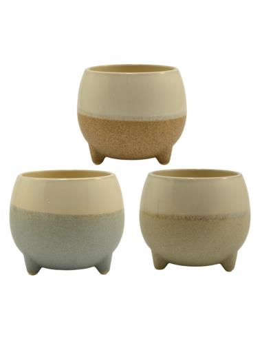 Doniczka-osłonka ceramiczna 17x15cm ASC23216 mix