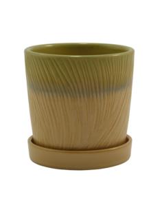 Doniczka-osłonka ceramiczna z podstawką 12,5cm ASC23225 mix 2