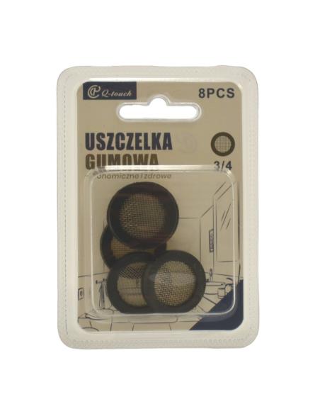 Uszczelki do perlatora gumowe z sitkiem 8szt 3/4  60068