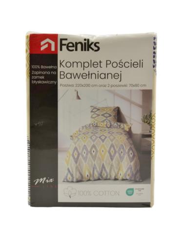 Pościel 220x200cm poduszki 2x70x80cm Bawełna Agnes 03